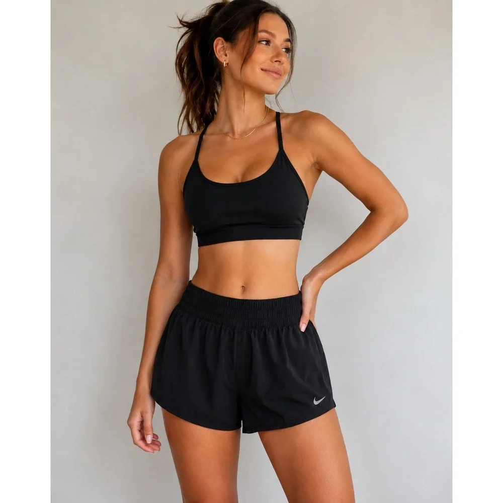 Nike Dri-FIT Black Running Shorts Athletic Gym Active Workout Sz XS